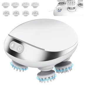 MOUNTRAX Electric Scalp Massager with Interchangeable Heads - comes with box